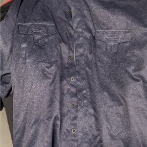 Dark Blue Button-Up Shirt